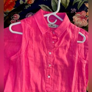 Vineyard Vines🦩Neon Pink Sleeveless T-shirt Dress